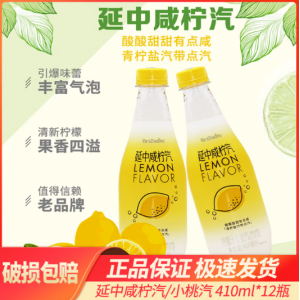 EOAGX上海咸柠汽柠檬味盐汽水 410ml*12小瓶装整箱碳酸饮料盐汽水 延中咸柠汽410ml*12瓶/箱